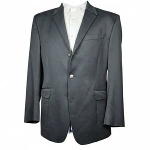 Vintage Thierry Mugler Homme Blazer Mens IT 54 US 44 Black Cotton Sport Coat Vtg
